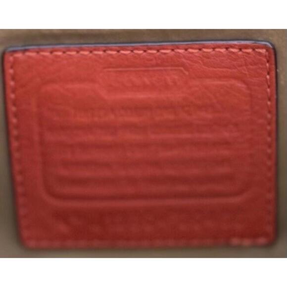 Authentic Coach Madison Tote Bag Burnt Orange Colour With Brass Chain Accent - Picture 6 of 9